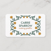 Chic Elegant Roos Lijst Floral Notional Public Leg Visitekaartje (Voorkant)