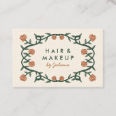 Chic Elegant Roos Lijst Floral Pink Cream Visitekaartje (Voorkant)