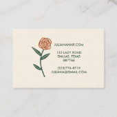 Chic Elegant Roos Lijst Floral Pink Cream Visitekaartje (Achterkant)