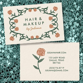 Chic Elegant Roos Lijst Floral Pink Cream Visitekaartje