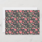 Chic Elegant Roze Bloemen Afstuderen Uitnodigingen (Achterkant)