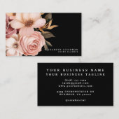Chic Elegant Roze en Zwarte Visitekaartjes (Voorkant / Achterkant)