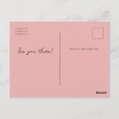 Chic Elegant Roze Flamingo Minimalistisch Baby sho Briefkaart (Achterkant)