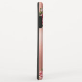 Chic Elegant  Roze Roses Floral Name Case-Mate iPhone Case (Achterkant/rechts)