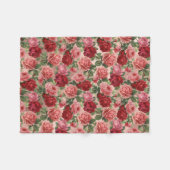 Chic Elegant  roze roze rozen Floral Fleece Deken (Voorkant (Horizontaal))