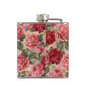 Chic Elegant roze roze rozen Floral Heupfles (Achterkant)