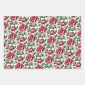 Chic Elegant  roze roze rozen Floral Inpakpapier Vel (Voorkant 3)