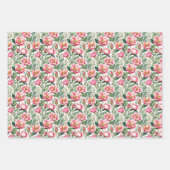 Chic Elegant  roze roze rozen Floral Inpakpapier Vel (Voorkant)