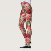 Chic Elegant  roze roze rozen Floral Leggings (Links)