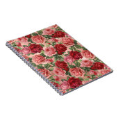 Chic Elegant roze roze rozen Floral Notitieboek (Rechterzijde)