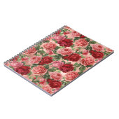 Chic Elegant roze roze rozen Floral Notitieboek (Linkerzijde)