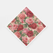 Chic Elegant roze roze rozen Floral Servet (Hoek)