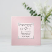 Chic Elegant Roze Zilveren Glitter Metallic Weddin Kaart (Staand voorkant)