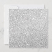 Chic Elegant Roze Zilveren Glitter Metallic Weddin Kaart (Achterkant)