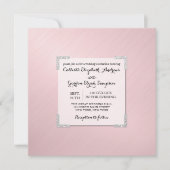 Chic Elegant Roze Zilveren Glitter Metallic Weddin Kaart (Voorkant)