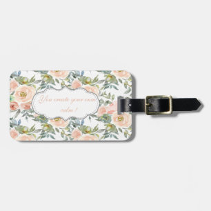 Chic Elegant Rozen, Motivatie Bericht Bagagelabel