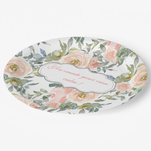 Chic Elegant Rozen, Motivatie Bericht Papieren Bordje (Gekanteld)