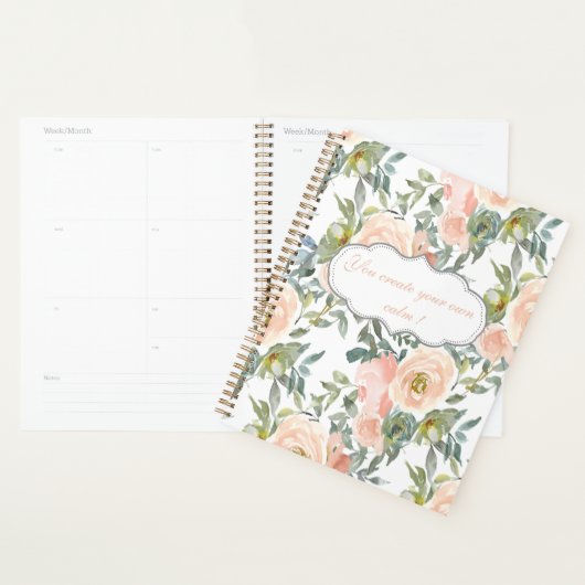 Chic Elegant Rozen, Motivatie Bericht Planner (Display)