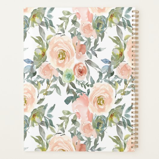 Chic Elegant Rozen, Motivatie Bericht Planner (Achterkant)