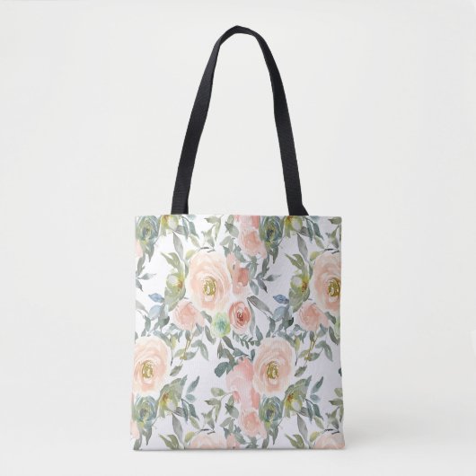 Chic Elegant Rozen, Motivatie Bericht Tote Bag (Voorkant)