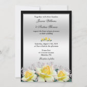 Chic Elegant Rozen Silver Wedding Kaart (Voorkant)