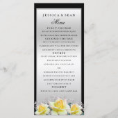 Chic Elegant Rozen Silver Wedding Menu (Voorkant)