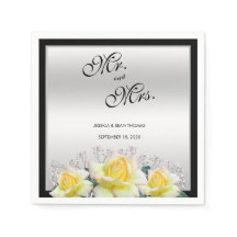 Chic Elegant Rozen Silver Wedding