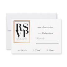 Chic & Elegant RSVP | Gold Foil Lijst Accent