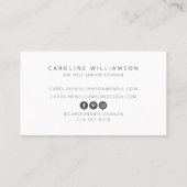 Chic Elegant Script Calligraphy Social Media Picto Visitekaartje (Achterkant)