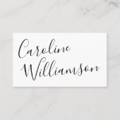 Chic Elegant Script Calligraphy Social Media Picto Visitekaartje (Voorkant)