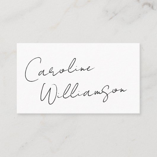 Chic Elegant Script Handscripting Social Media Pic Visitekaartje (Voorkant)