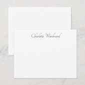 Chic Elegant Script Personalized Note Kaart Notitiekaartje (Voorkant / Achterkant)