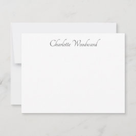 Chic Elegant Script Personalized Note Kaart Notitiekaartje
