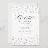 Chic Elegant Silver Glitter Confetti Vrijgezellenf Kaart (Voorkant)