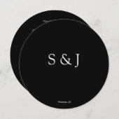 Chic Elegant Simple Black Modern Circle Minimalist Kaart (Voorkant / Achterkant)