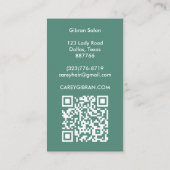 Chic Elegant Snowdrop Lily Line Tekening CUSTOM QR Visitekaartje (Achterkant)