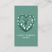 Chic Elegant Snowdrop Lily Line Tekening CUSTOM QR Visitekaartje (Voorkant)
