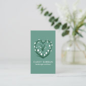 Chic Elegant Snowdrop Lily Line Tekening CUSTOM Visitekaartje (Staand voorkant)