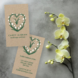 Chic Elegant Snowdrop Lily Line Tekening CUSTOM Visitekaartje