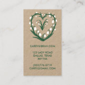 Chic Elegant Snowdrop Lily Line Tekening CUSTOM Visitekaartje (Achterkant)