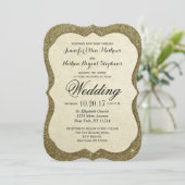 Chic Elegant Sparkly Faux Gold Glitter Kaart (Staand voorkant)