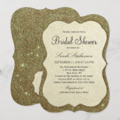 Chic Elegant Sparkly Faux Gold Glitter Kaart (Voorkant / Achterkant)