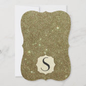 Chic Elegant Sparkly Faux Gold Glitter Kaart (Achterkant)