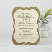 Chic Elegant Sparkly Faux Gold Glitter Kaart (Staand voorkant)