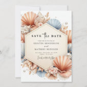 Chic Elegant strand bruiloft Save The Date (Voorkant)