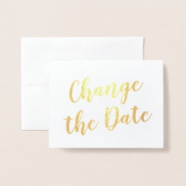 Chic Elegant verander de datum van het huwelijk go Folie Kaarten
