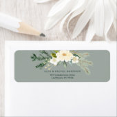 Chic Elegant Waterverf Kerstmis Botanisch Etiket (Insitu)