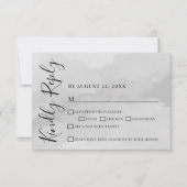 Chic Elegant Waterverf Wedding RSVP Response Kaart (Voorkant)