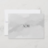 Chic Elegant Waterverf Wedding RSVP Response Kaart (Achterkant)