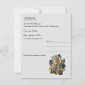 Chic Elegant Wervelt in Goud, Zilver, Blauw, Geel Aankondiging (Achterkant)